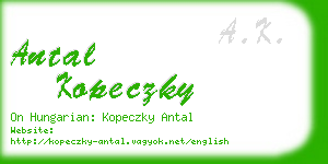 antal kopeczky business card